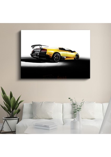 Lamborghini Murcielago Sv - Arka Görünüm Spor Otomobil Kanvas Tablo