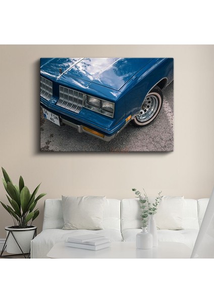 Chevrolet Monte Carlo - Klasik Amerikan Arabası Ön Detay Kanvas Tablo