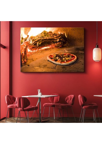 Odun Fırın Pizza - Geleneksel Italyan Pişirme Sanatı Kanvas Tablo