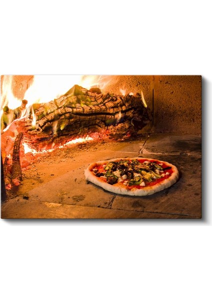 Odun Fırın Pizza - Geleneksel Italyan Pişirme Sanatı Kanvas Tablo fiyatları