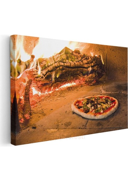 Odun Fırın Pizza - Geleneksel Italyan Pişirme Sanatı Kanvas Tablo modelleri
