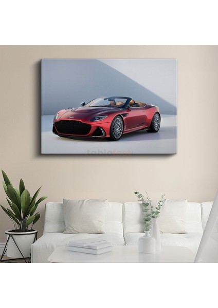 Aston Martin Dbs Superleggera - Kırmızı Lüks Convertible Kanvas Tablo