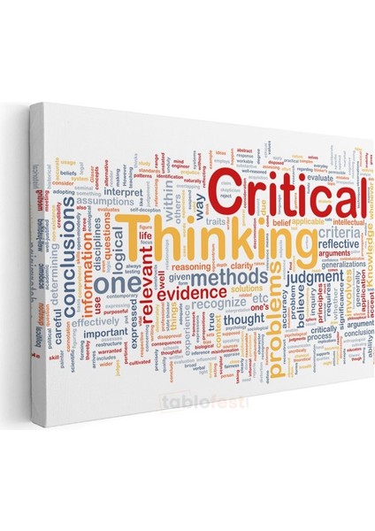 Critical Thinking - Eğitim Konsepti Kelime Bulutu Kanvas Tablo modelleri