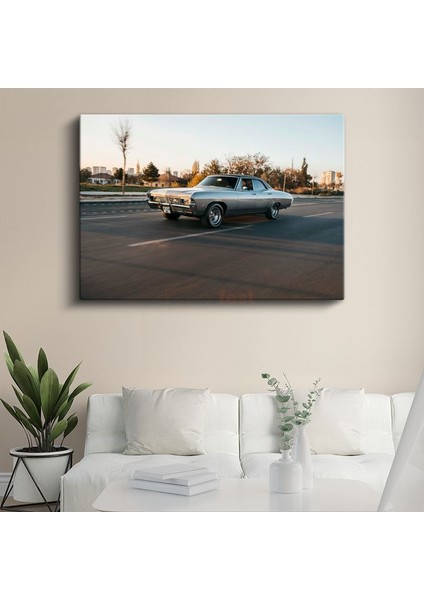Chevrolet Impala - Klasik Amerikan Kas Otomobili Kanvas Tablo