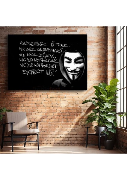 Anonymous - Hacker Manifestosu Kanvas Tablo