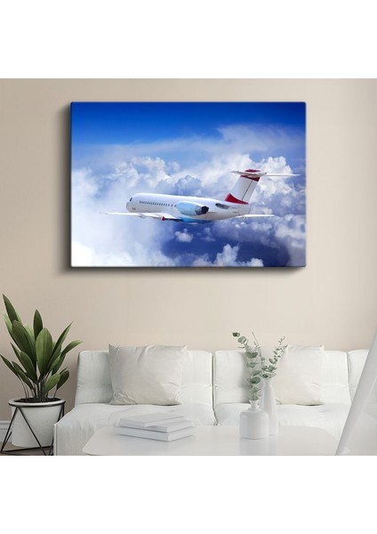 Özel Jet - Bulutlar Arasında Lüks Seyahat Kanvas Tablo