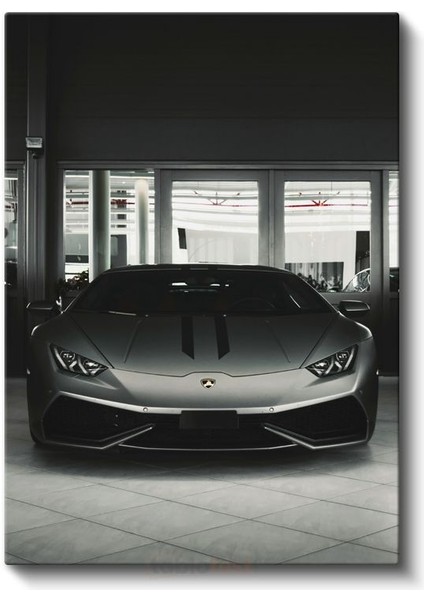 Lamborghini Huracan - Gri Süper Otomobil Kanvas Tablo fiyatları