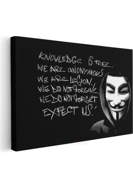 Anonymous - Hacker Manifestosu Kanvas Tablo