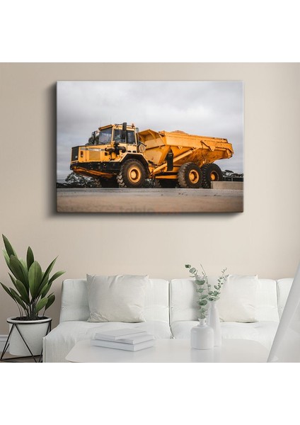 Volvo A40 - Sarı Iş Makinesi Damperli Kamyon Kanvas Tablo