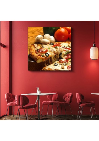 Italyan Pizzası - Eriyen Peynir Lezzeti Kanvas Tablo