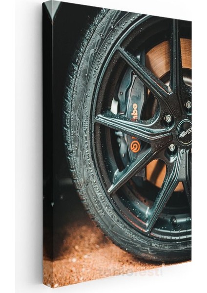 Brembo Fren Sistemi - Spor Otomobil Jant Detayı Kanvas Tablo