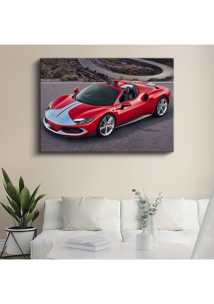 Ferrari 296 Gtb - Italyan Spor Otomobil Kanvas Tablo
