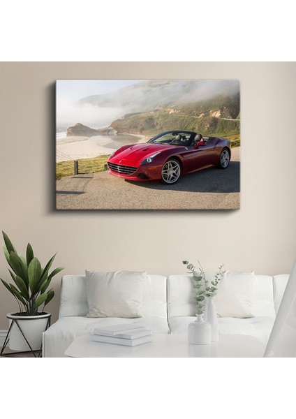 Ferrari California T - Kırmızı Cabrio Spor Otomobil Kanvas Tablo