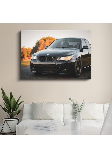 Bmw M5 - Siyah Performans Sedan Kanvas Tablo