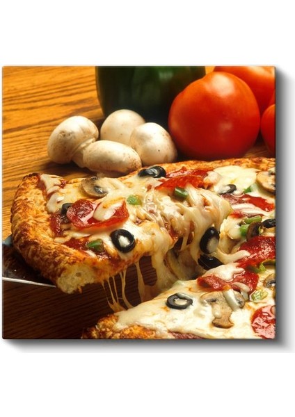 Italyan Pizzası - Eriyen Peynir Lezzeti Kanvas Tablo fiyatları