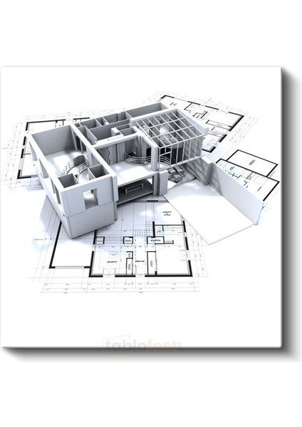 Mimar - Dijital 3D Bina Modelleme ve Görselleştirme Kanvas Tablo