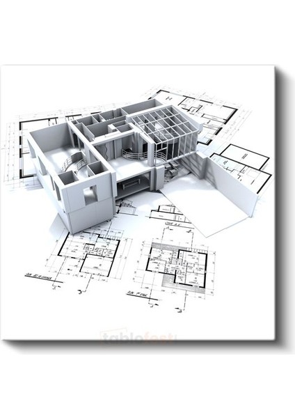 Mimar - 3D Bina Modeli ve Planlar Kanvas Tablo