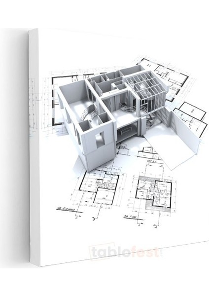 Mimar - 3D Bina Modeli ve Planlar Kanvas Tablo