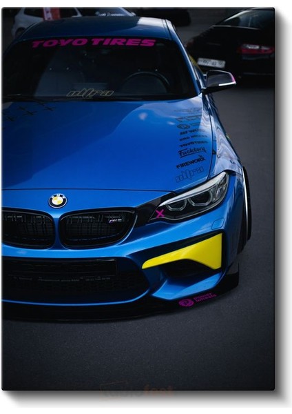 Bmw M4 - Mavi Performans Canavarı Kanvas Tablo