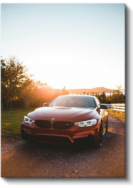 Bmw M4 - Gün Batımında Kırmızı Performans Kanvas Tablo fiyatları
