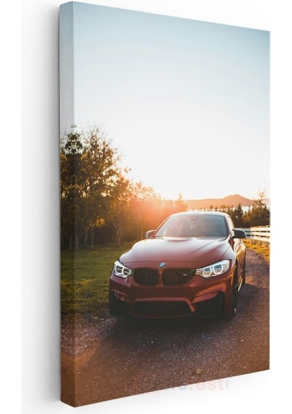 Bmw M4 - Gün Batımında Kırmızı Performans Kanvas Tablo modelleri