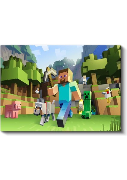 Minecraft - Vahşi Doğada Yaşam Kanvas Tablo fiyatları