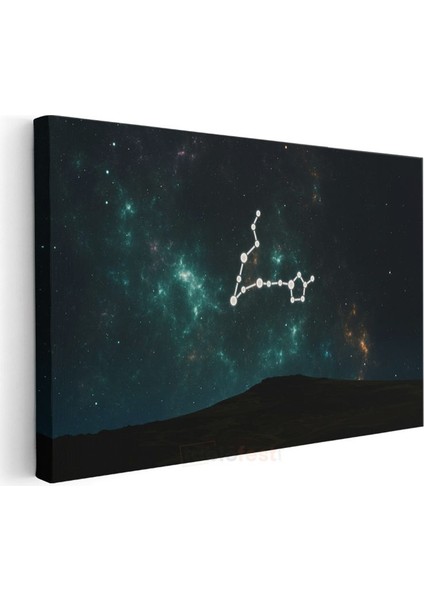 Yıldız Takımı - Gece Gökyüzünde Parlayan Kozmik Harita Kanvas Tablo modelleri