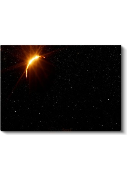 Güneş Tutulması - Yıldızlarla Çevrili Kozmik Olay Kanvas Tablo fiyatları