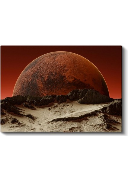 Mars Gezegeni - Kızıl Gezegenin Muhteşem Görünümü Kanvas Tablo