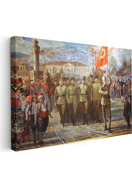 Izmir'in Kurtuluşu - Atatürk ve Ordusu Kanvas Tablo