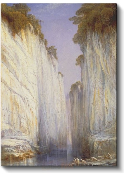 Edward Lear - Petra Kanyonu Kanvas Tablo