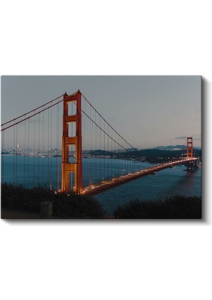 Golden Gate Köprüsü - Akşam Manzarası Kanvas Tablo
