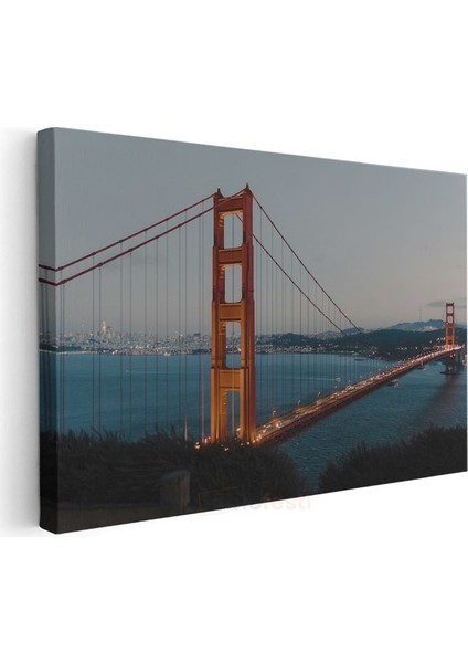 Golden Gate Köprüsü - Akşam Manzarası Kanvas Tablo