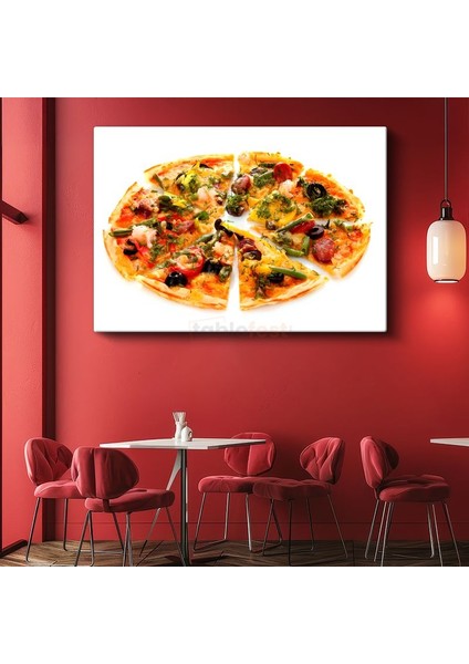 Karışık Pizza - Zengin Malzemeli Gurme Kanvas Tablo