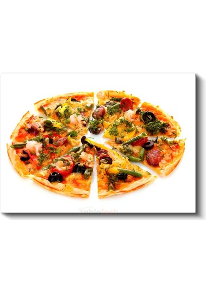 Karışık Pizza - Zengin Malzemeli Gurme Kanvas Tablo