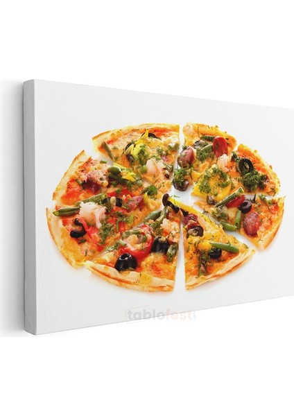 Karışık Pizza - Zengin Malzemeli Gurme Kanvas Tablo