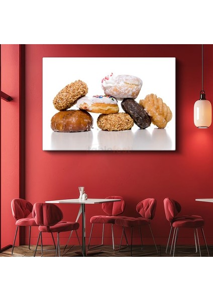 Tatlı Donutlar - Renkli Çeşitler Kanvas Tablo
