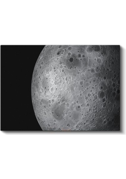Ay Yüzeyi - Kraterli Detaylar Kanvas Tablo fiyatları