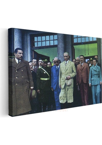 Atatürk ve Devlet Ziyareti - Resmi Törende Kanvas Tablo