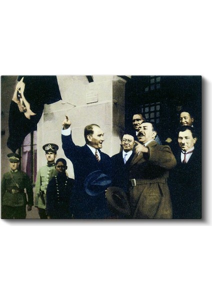Atatürk ve Devlet Töreni - Selamlama Anı Kanvas Tablo