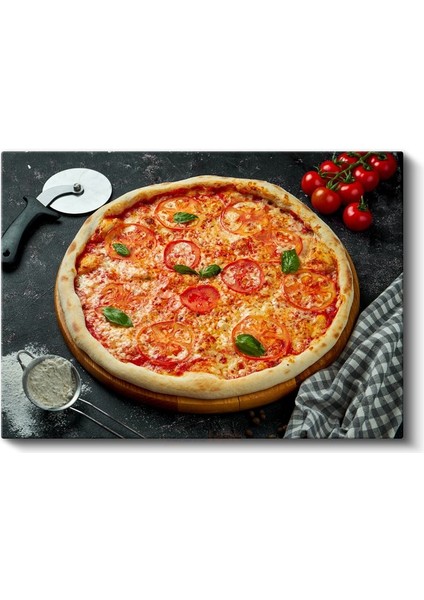 Italyan Pizzası - Domates Dilimli Margherita Kanvas Tablo fiyatları