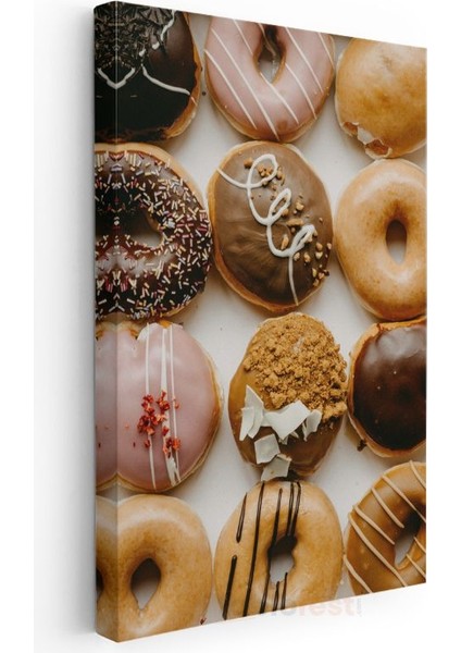 Donut Koleksiyonu - Tatlı Çeşitlilik Kanvas Tablo