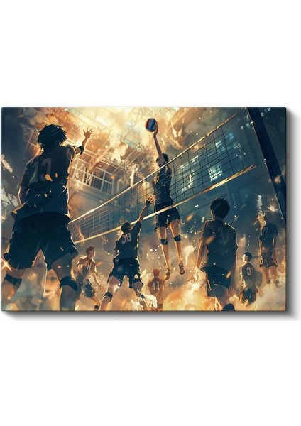 Dağ Onseni - Yıldızlı Gece Termal Havuz Anime Kanvas Tablo