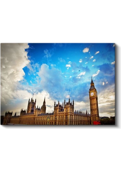 Westminster Sarayı - Gökyüzü Detaylı Kanvas Tablo fiyatları