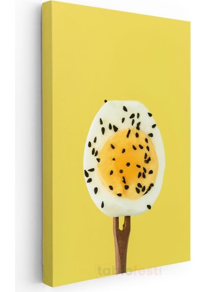Çekirdekli Yumurta - Minimal Kahvaltı Sanatı Kanvas Tablo