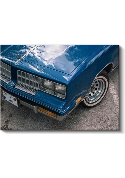Chevrolet Monte Carlo - Klasik Amerikan Arabası Ön Detay Kanvas Tablo
