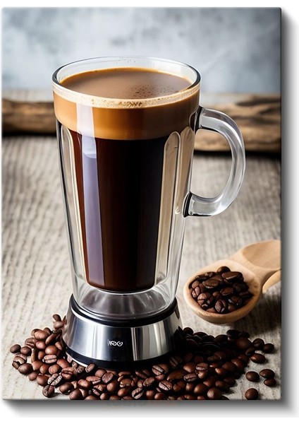 Kahve Keyfi - Aromatik Çekirdeklerle Espresso Kanvas Tablo