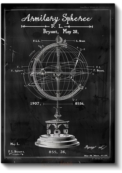 Armillary Sphere - Antik Astronomi Aleti Kanvas Tablo fiyatları