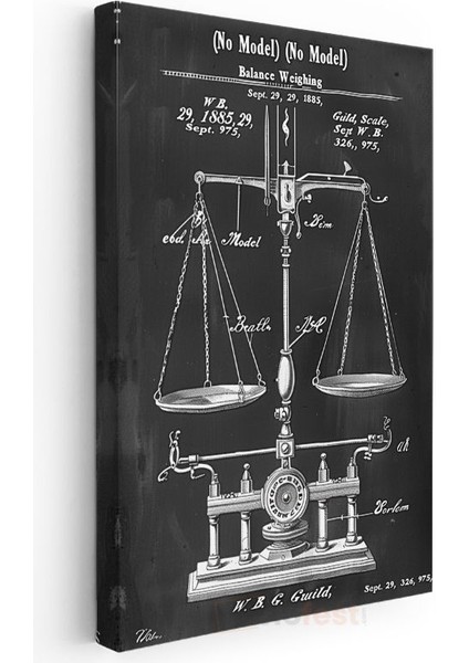 Terazi - 1885 Hassas Ölçüm Aleti Kanvas Tablo modelleri