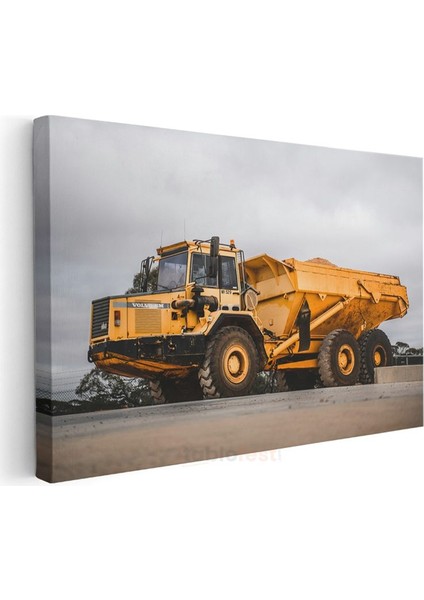 Volvo A40 - Sarı Iş Makinesi Damperli Kamyon Kanvas Tablo